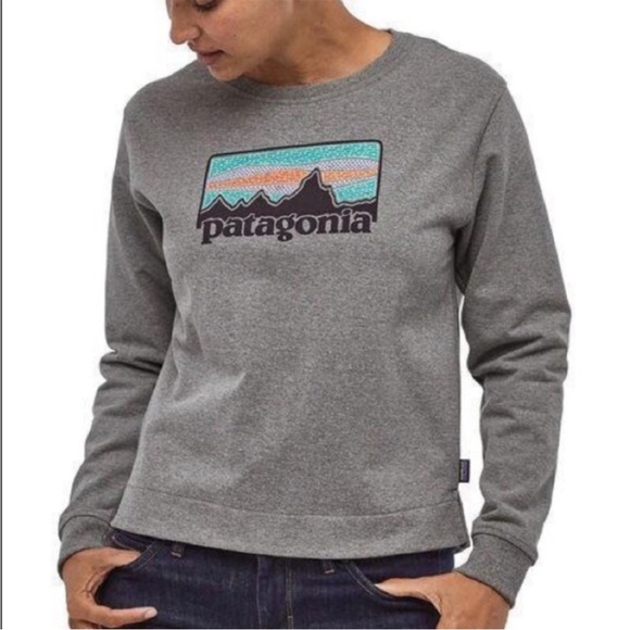Patagonia Sweaters - Patagonia Women's Solar Rays '73 Uprisal Crew Sweatshirt Gravel Heather Gray Med